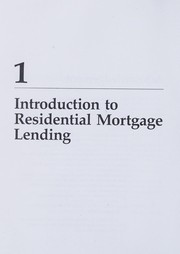 Cover of: Residential mortgage lending.