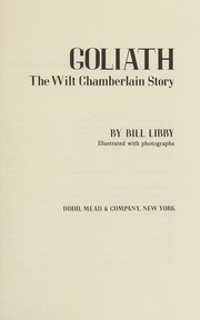 Cover of: Goliath: the Wilt Chamberlain story