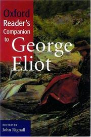Cover of: Oxford reader's companion to George Eliot
