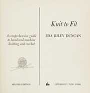 Cover of: Knit to fit