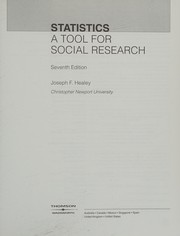 Cover of: Statistics, a tool for social research