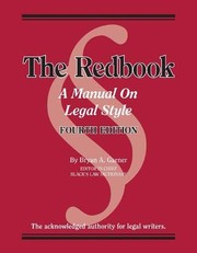 Cover of: Redbook: A Manual on Legal Style