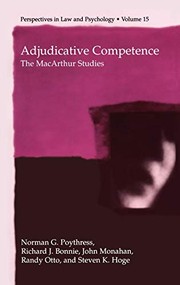 Cover of: Adjudicative competence: the MacArthur studies