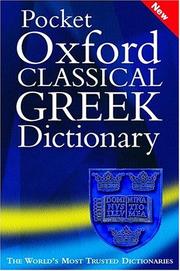 Cover of: The pocket Oxford classical Greek dictionary