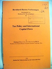 Cover of: Tax policy and international capital flows