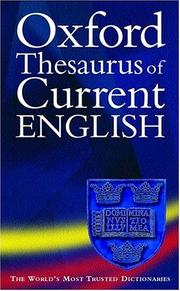 Cover of: Oxford thesaurus of current English