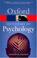 Cover of: A dictionary of psychology
