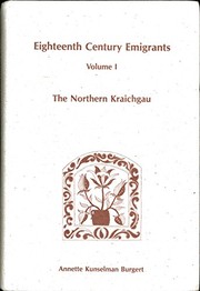 Cover of: Eighteenth century emigrants from German-speaking lands to North America by Annette K. Burgert