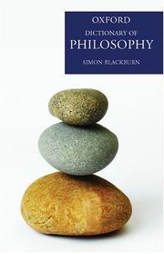Cover of: Dictionary of Philosophy