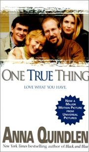 Cover of: One True Thing by Anna Quindlen