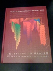 Cover of: World Development Report 1993: Investing in Health