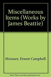 Cover of: Miscellaneous Items (Works by James Beattie)