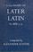 Cover of: Glossary of Later Latin to Ad