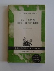 Cover of: El tema del hombre