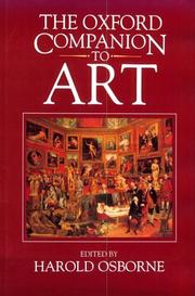 The Oxford companion to art by Osborne, Harold