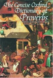 The Concise Oxford dictionary of proverbs