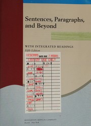 Cover of: Sentences, paragraphs, and beyond by Lee E. Brandon