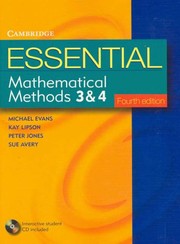 Cover of: Essential Mathematical Methods 3 & 4 with CD-Rom (Essential Mathematics)