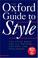 Cover of: The Oxford guide to style