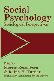 Cover of: Social Psychology: Sociological Perspectives