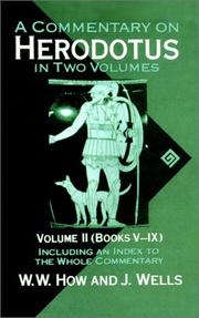 Cover of: A Commentary on Herodotus: With Introduction and Appendixes Volume 2 (Books V-IX) (Books V-IX)