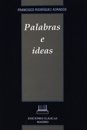 Cover of: Palabras e ideas: estudios de filosofía griega