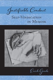 Cover of: Justifiable Conduct: Self-Vindication in Memoir