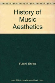 Cover of: History of music aesthetics