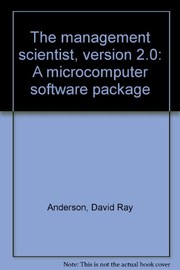 Cover of: The management scientist, version 2.0: A microcomputer software package