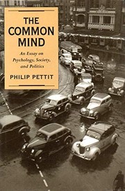 Cover of: The common mind by Philip Pettit