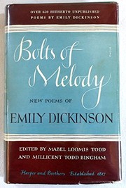 Cover of: Bolts of Melody by Emily Dickinson