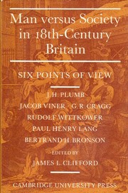 Cover of: Man versus society in eighteenth-century Britain: six points of view