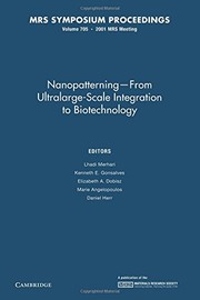 Cover of: Nanopatterning: From Ultralarge-Scale Integration to Biotechnology