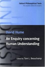 Cover of: An enquiry concerning human understanding