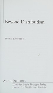 Cover of: Beyond distributism