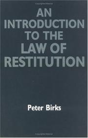 An introduction to the law of restitution