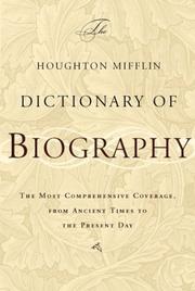 Cover of: The Houghton Mifflin dictionary of biography.
