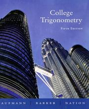 Cover of: College trigonometry