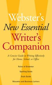 Cover of: Webster's New Essential Writer's Companion: A Concise Guide to Writing Effectively for Home, School, or Office