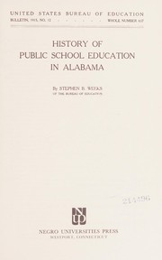 Cover of: History of public school education in Alabama. by Stephen Beauregard Weeks