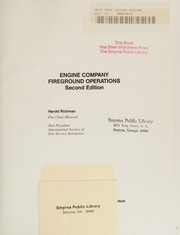 Cover of: Engine company fireground operations by Harold Richman