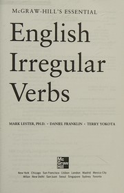 Cover of: McGraw-Hill's essential English irregular verbs by Mark Lester