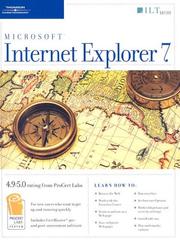 Course Ilt Internet Explorer 7 by Instructor Led Training