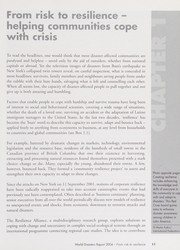Cover of: WORLD DISASTERS REPORT: FOCUS ON COMMUNITY RESILIENCE; 2004.