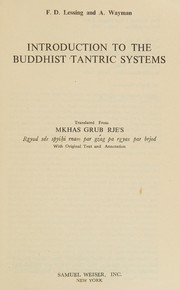 Cover of: Introduction to the Buddhist tantric systems.