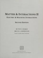 Cover of: Matter & interactions by Ruth W. Chabay