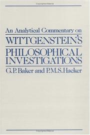 An analytical commentary on Wittgenstein's Philosophical investigations