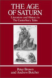 The age of Saturn : literature and history in the Canterbury tales