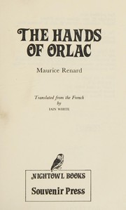 Cover of: Hands of Orlac (Night Owl Books)