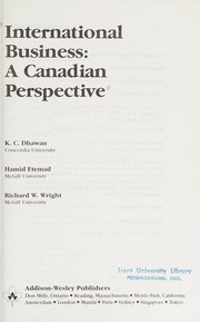 Cover of: International business, a Canadian perspective